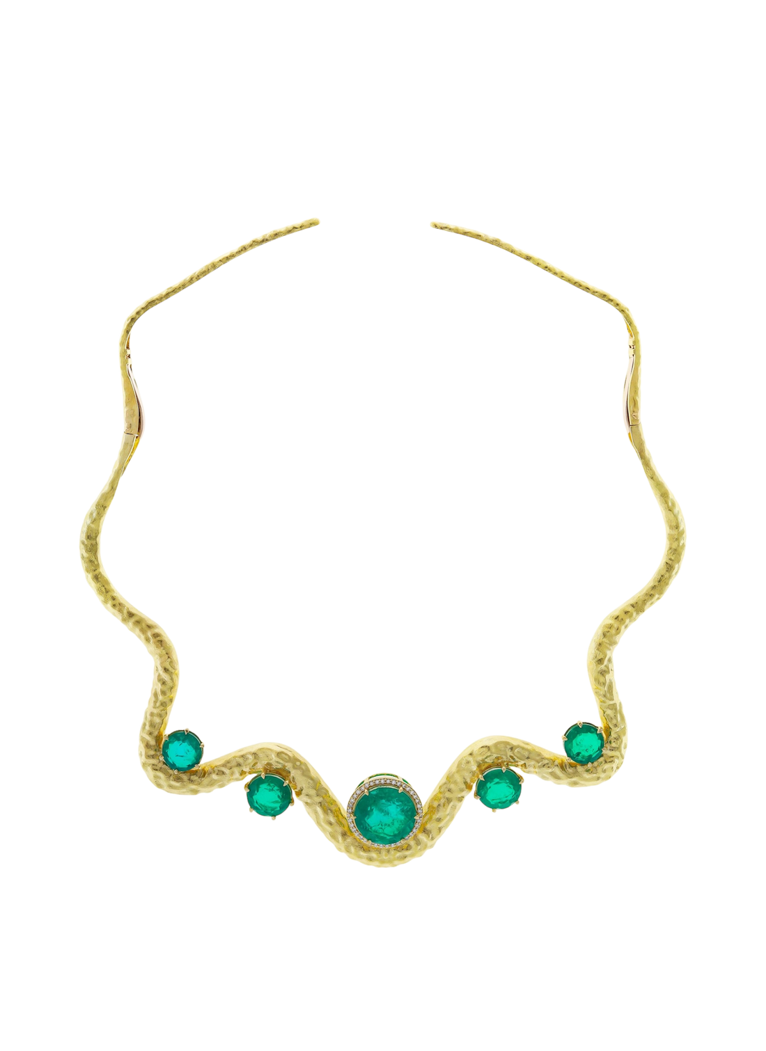 Wave Emerald Necklace