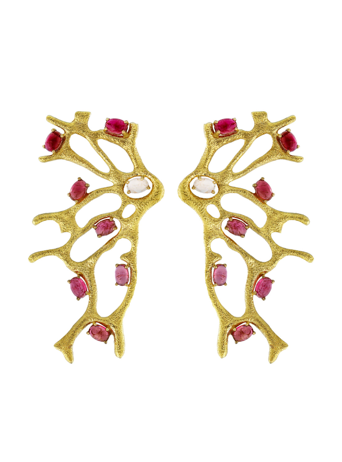 Coral Tourmaline Earrings