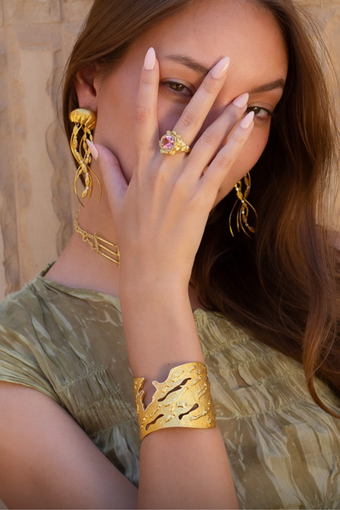 Pink Tourmaline Tides Ring