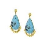 Rare Persian turquoise drop earrings