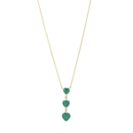 Emerald Heart-shaped Lariat Necklace