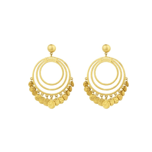 Radiant Circlet Gold Earrings