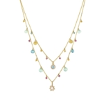 Colourful Dima drop necklace with charms