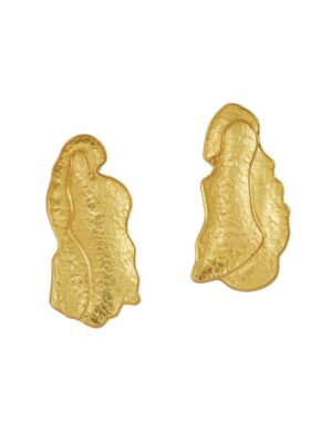 Asymmetrical Mismatched Gold Earring