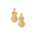 Hand Hammered Gold Coin Earrings